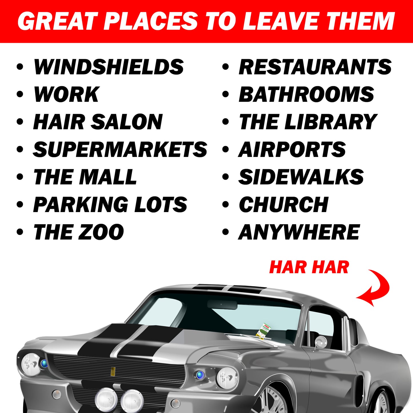 Cucumber A-Hole Bad Parking Cards, 50 Pack