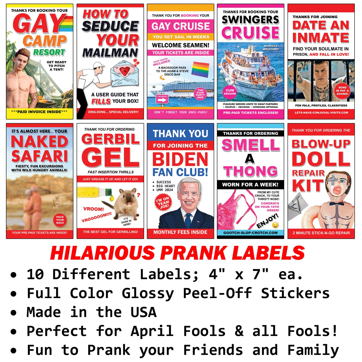 Funny Prank Labels for Prank Boxes