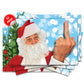 Santa Middle Finger Prank Sticker Labels