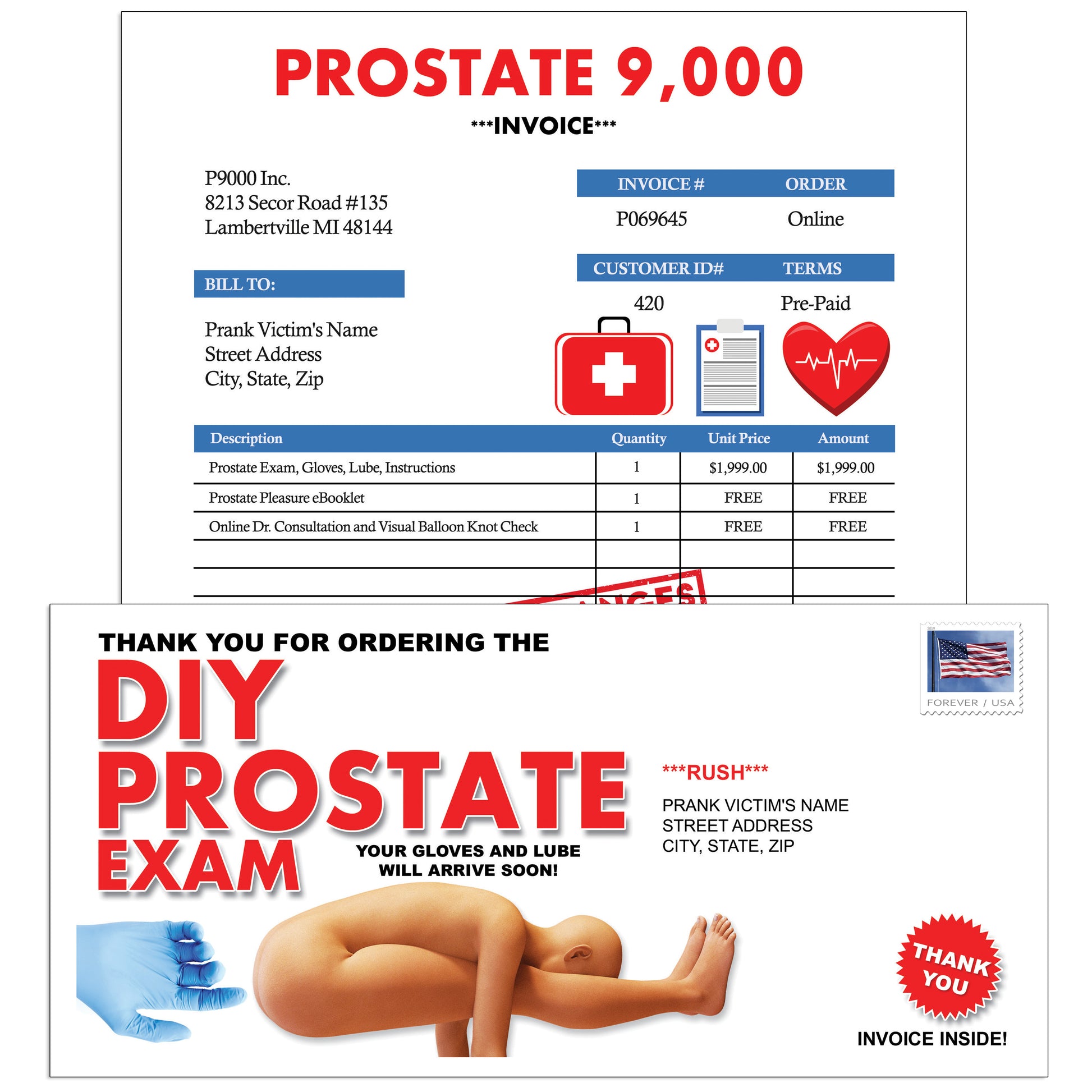 DIY Prostate Exam Prank Mail Letter Gag