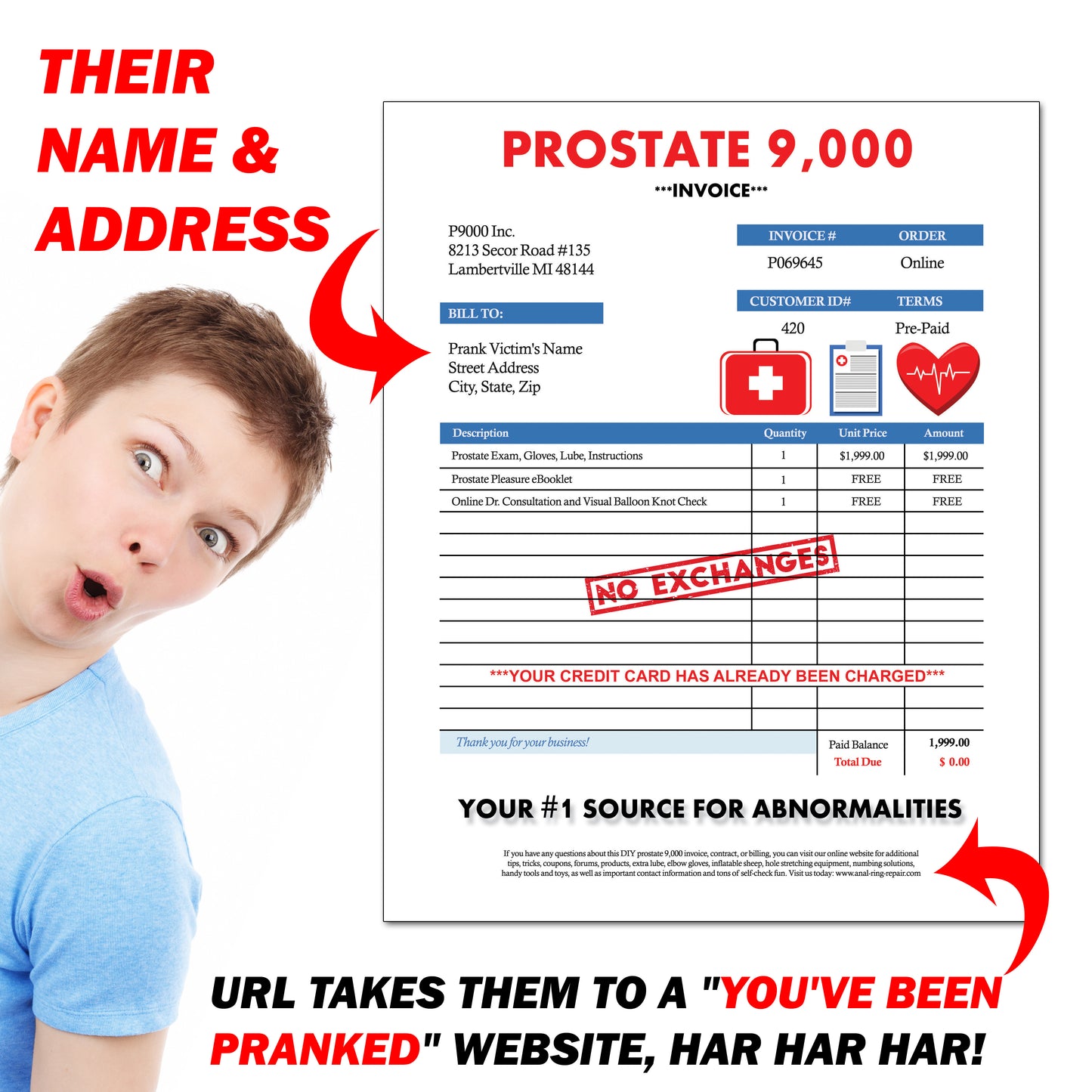 DIY Prostate Exam Prank Letter