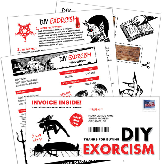 Fake DIY Exorcism Kit Prank Mail