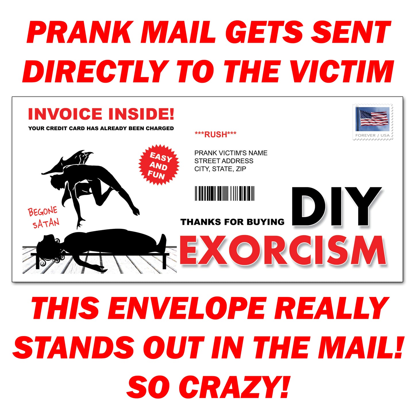 Fake DIY Exorcism Kit Prank Mail Letter