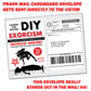 Prank Mail Fake DIY Exorcism Instruction Kit and Cross