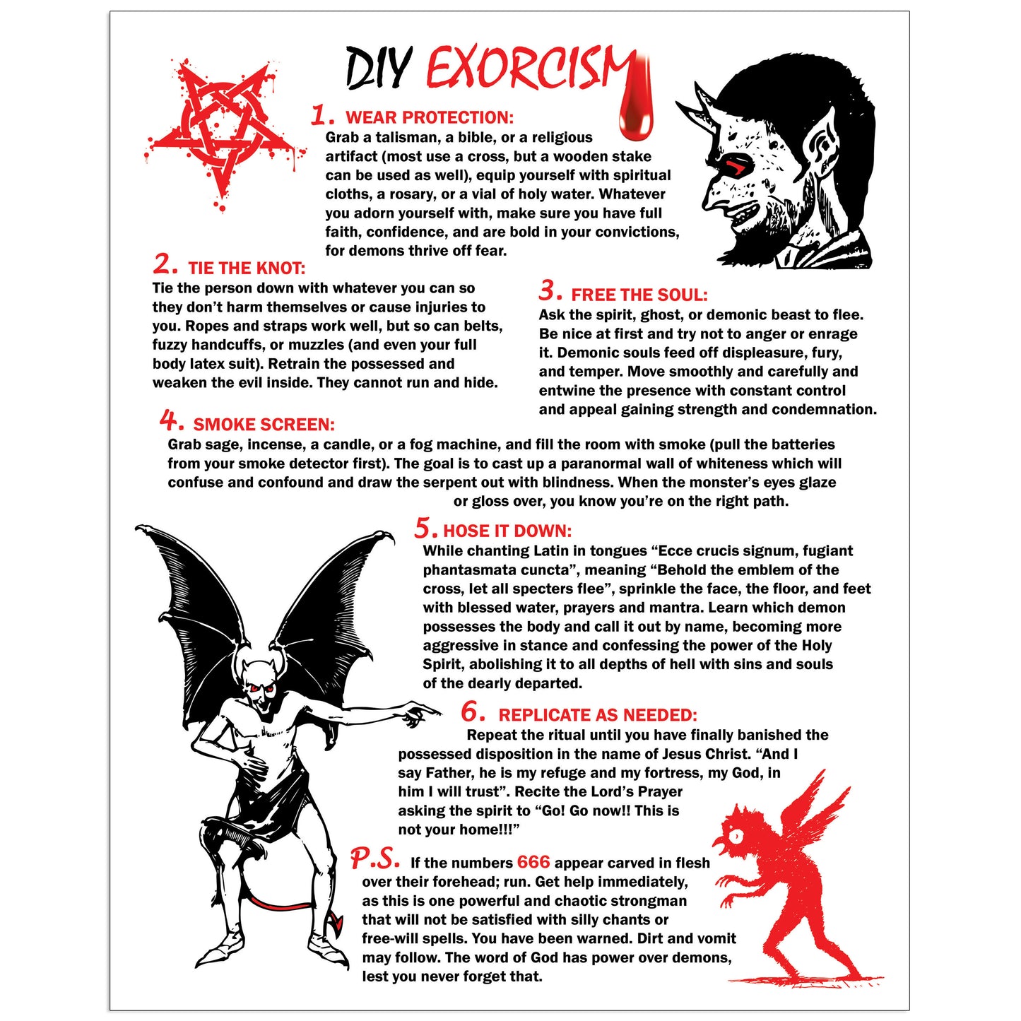 Prank Mail Fake DIY Exorcism Instruction Kit and Cross