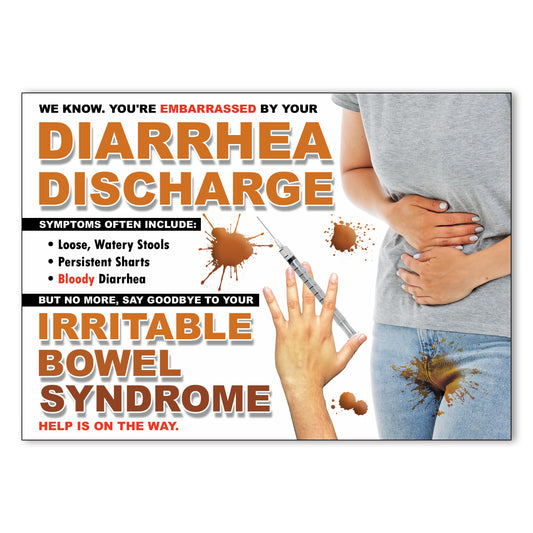 Diarrhea Discharge Prank Postcard