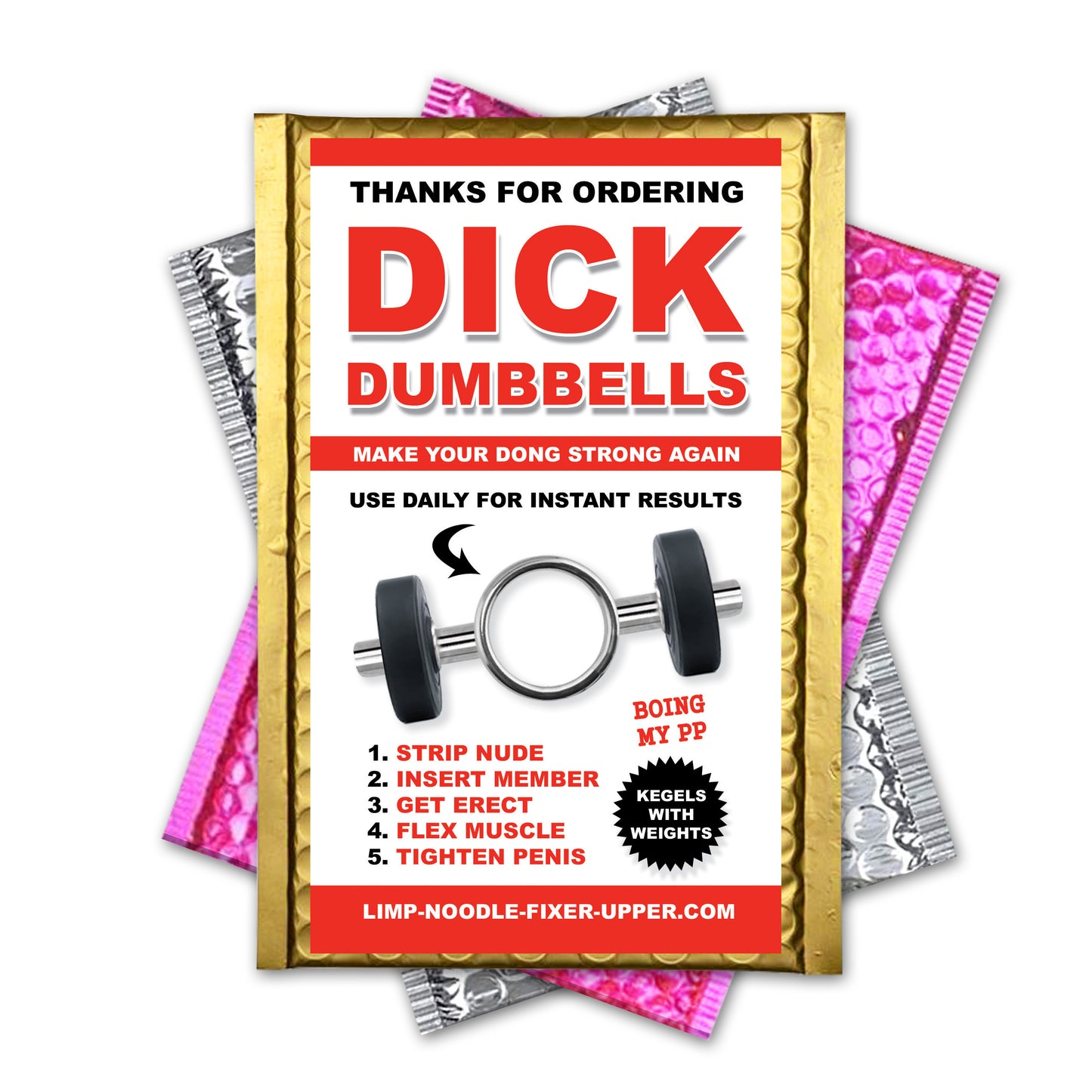 Dick Dumbbells Prank Mail Gag