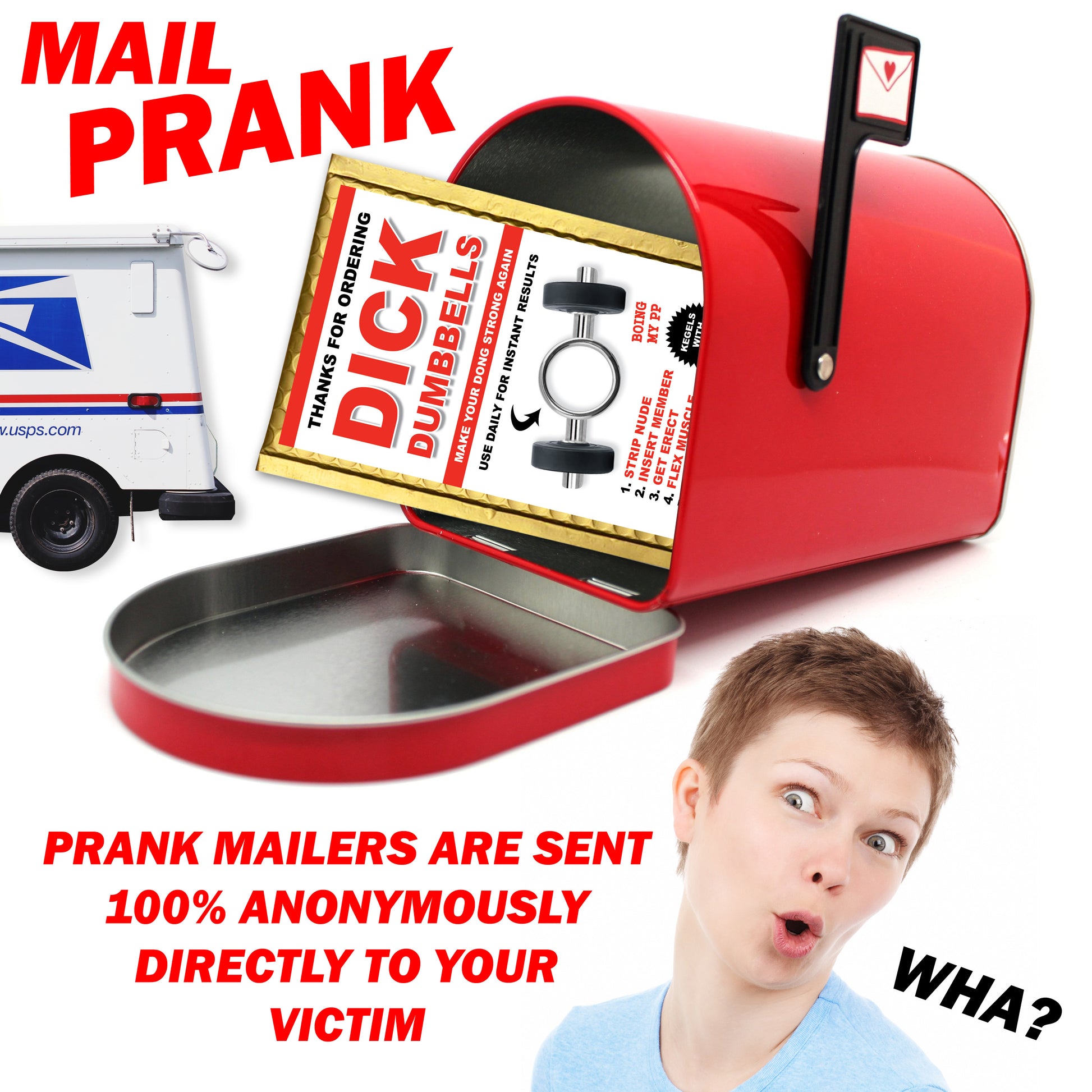 Dick Dumbbells Mail Prank Joke