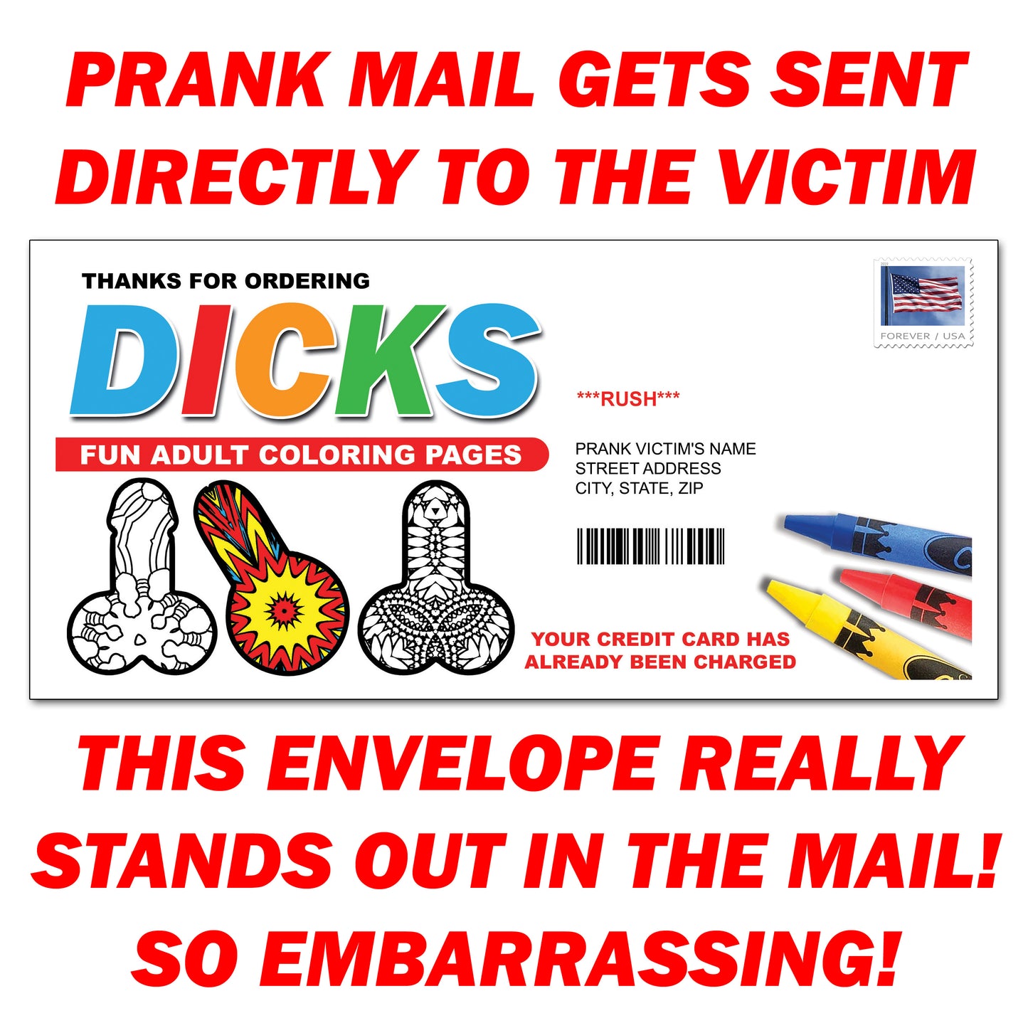 Dicks Coloring Pages Prank Mail Letter