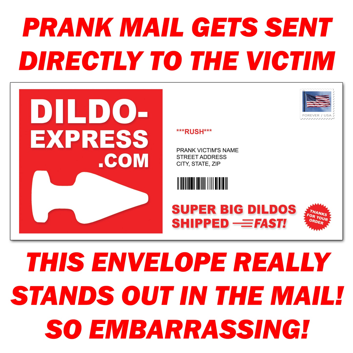 Dildo Express Joke Mail Prank Letter