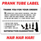 Prank Tube Label Gag