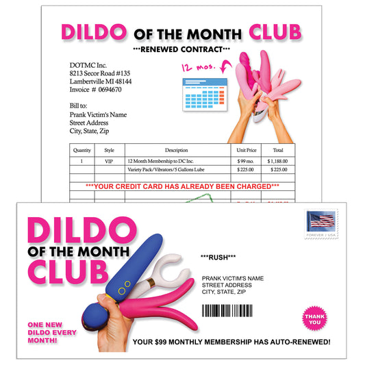 Dildo of the Month Mail Prank