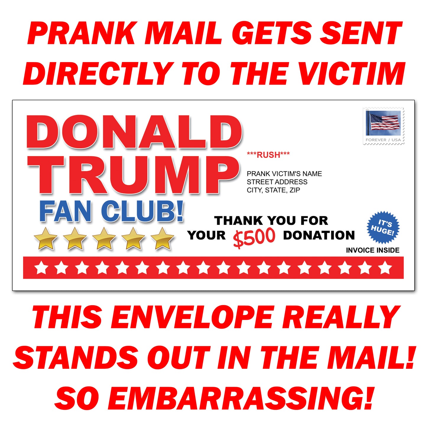 Prank Mail Donald Trump Fan Club Fake Donation Letter