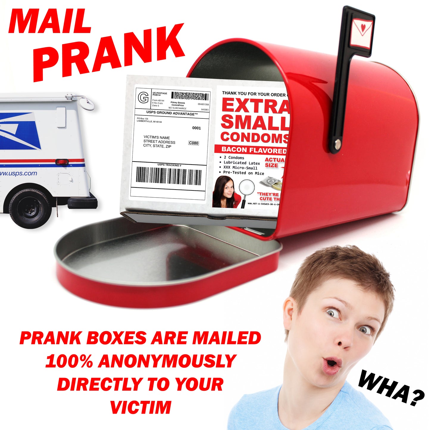 Extra Small Condoms Prank Mailer Gag Gift