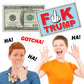 Fuck Trump Fake Prank Hundred Dollar Bills Money with a Middle Finger! 50 Qty!