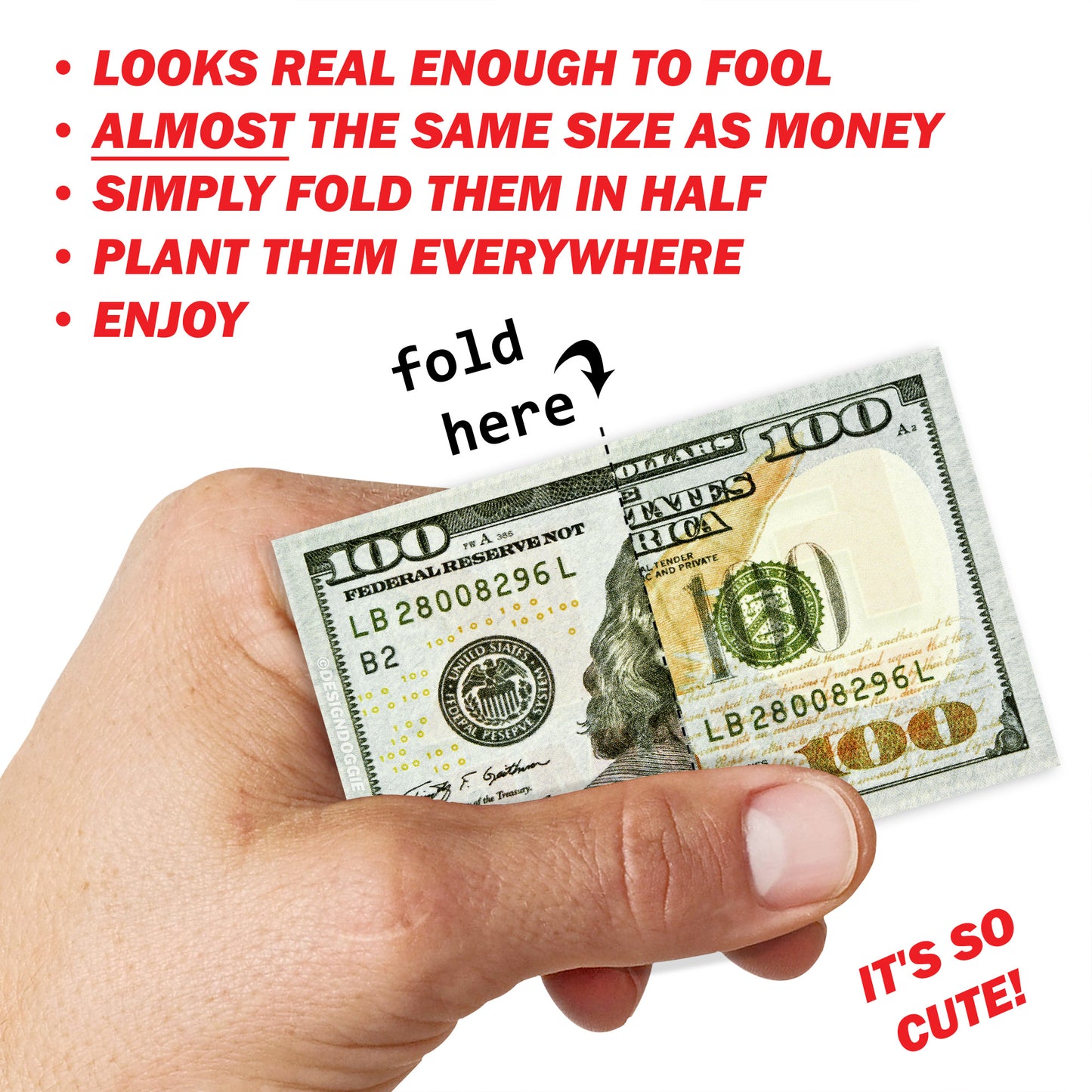 Fuck Ewe! Fake Prank 100 Dollar Bills Money! 50 Qty! Troll Everyone!
