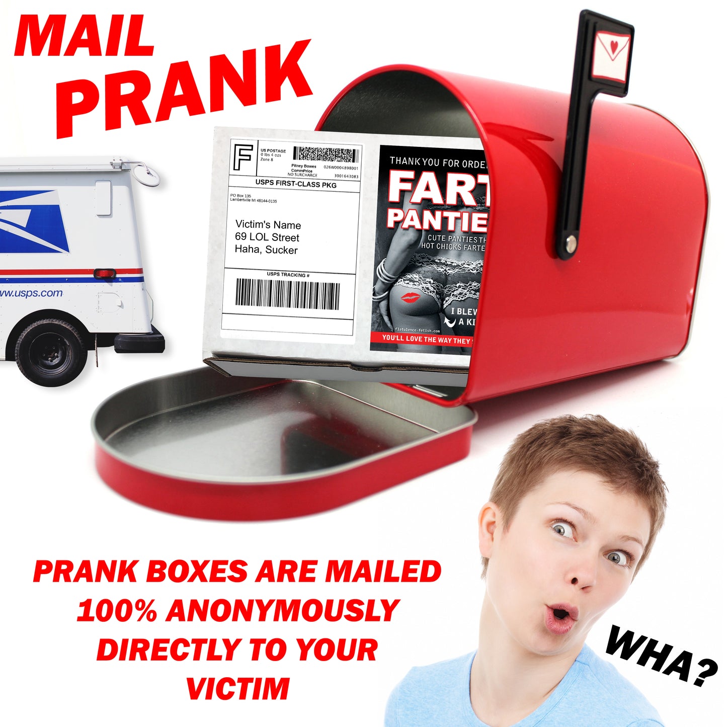 Fart Panties to your Mailbox