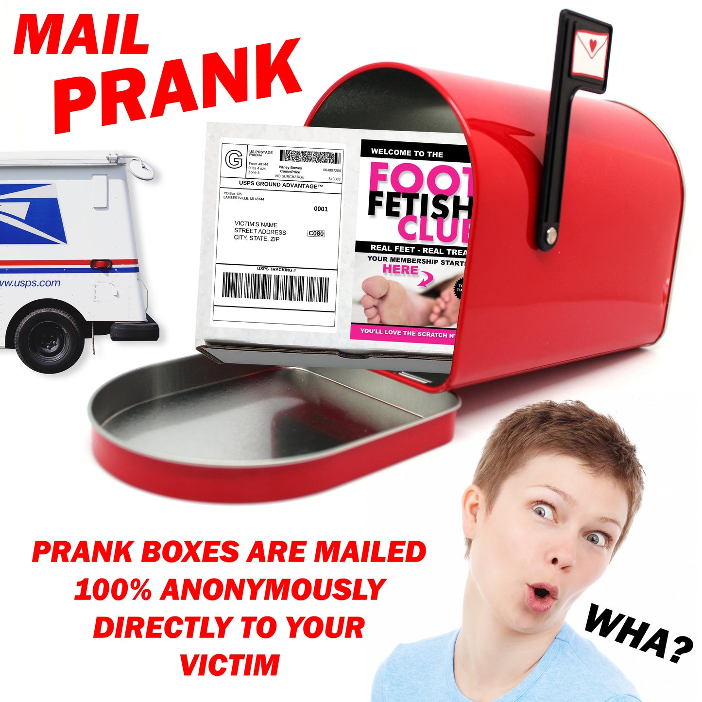 Foot Fetish Prank Mailer Gag Gift