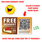 Prank Farting Free Dessert Cards: Hilarious Gag, 50 Qty
