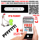 Funny Farting Chicken Free Internet Prank Stickers - 25 QTY