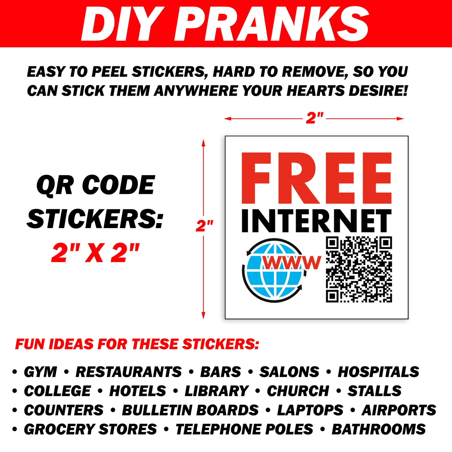 Funny Farting Chicken Free Internet Prank Stickers - 25 QTY