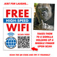 Wifi Gorilla Middle Finger QR Code Prank Stickers - 15 QTY