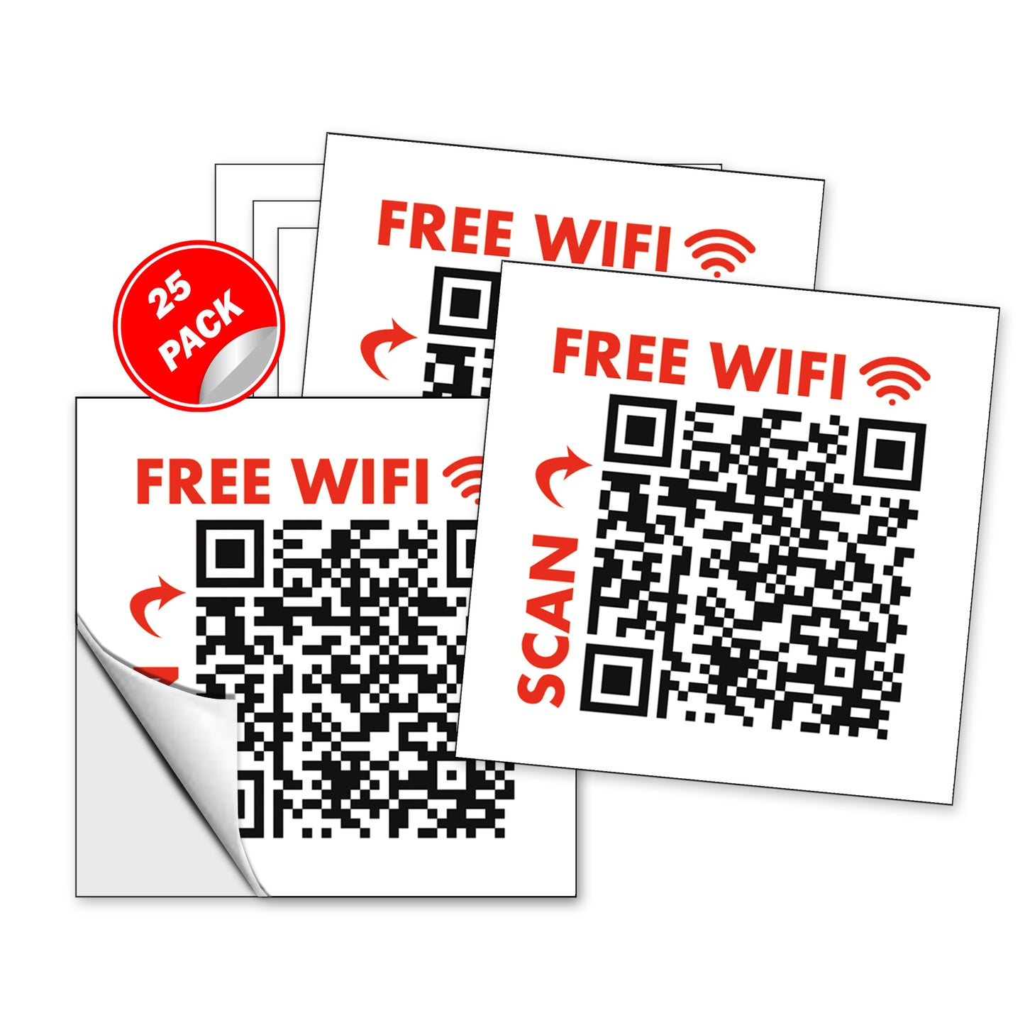 25 QTY Woman Orgasm QR Code Prank Wifi Stickers!