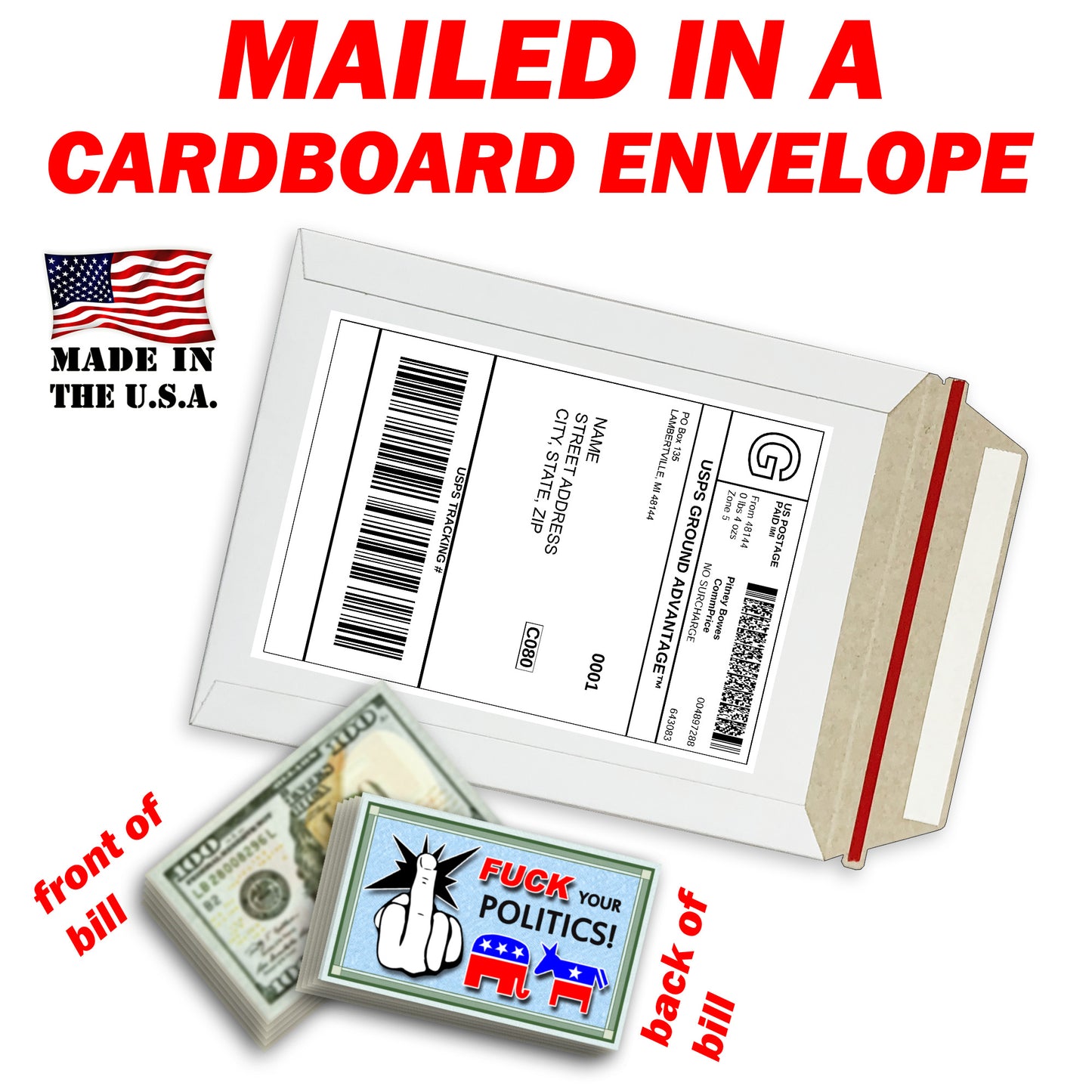 Fuck Your Politics Fake Prank 100 Dollar Bills Money! 50 Qty! Troll Everyone!