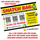 Embarrassing Snatch Bag Fake Prank Prize Cards / Postcards - Endless Laughter - Set of 12