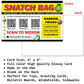 Embarrassing Snatch Bag Fake Prank Prize Cards / Postcards - Endless Laughter - Set of 12