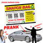 Embarrassing Snatch Bag Fake Prank Prize Cards / Postcards - Endless Laughter - Set of 12