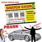 Embarrassing Snatch Cash Fake Prank Prize Cards / Postcards - Endless Laughter - Set of 12