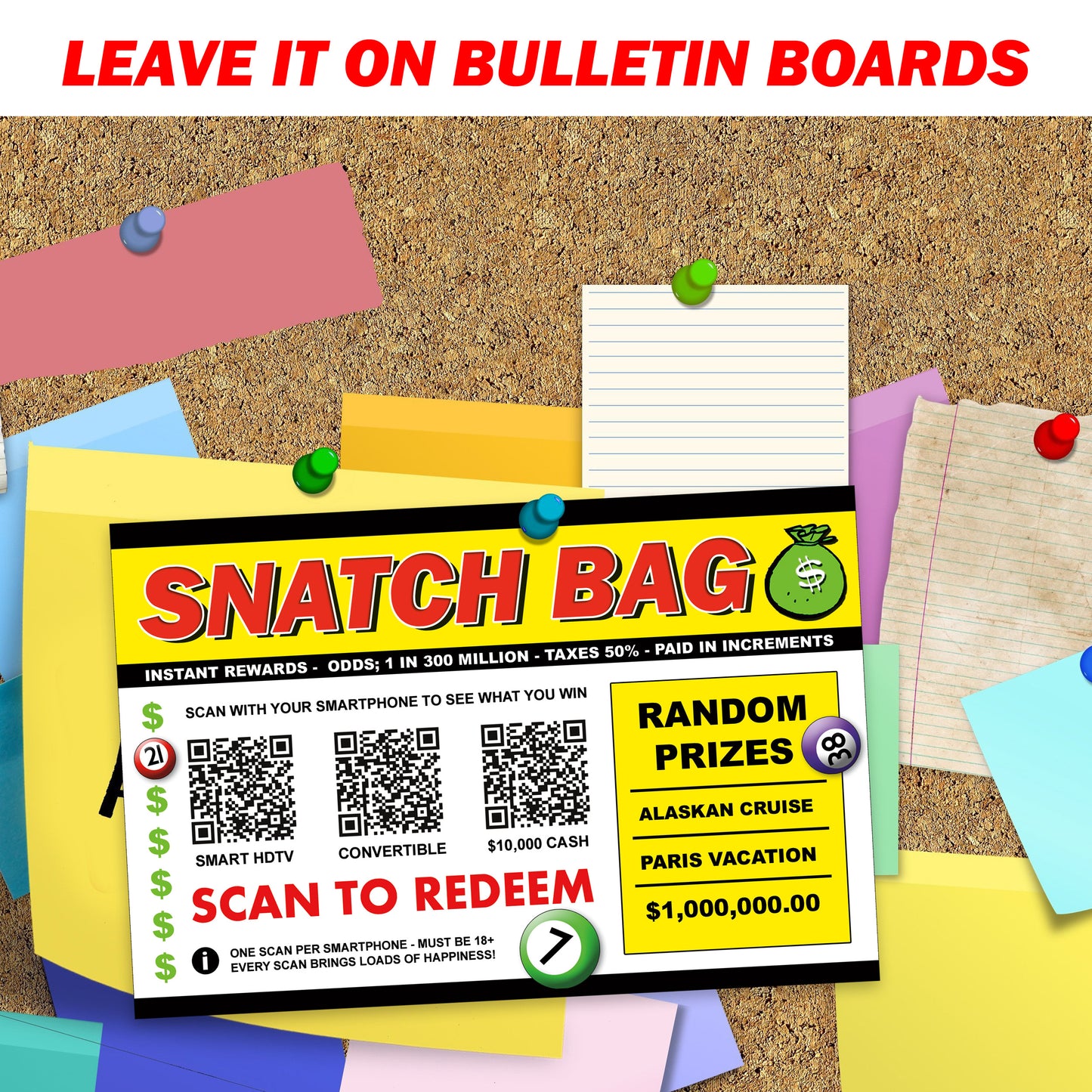 Embarrassing Snatch Bag Fake Prank Prize Cards / Postcards - Endless Laughter - Set of 12