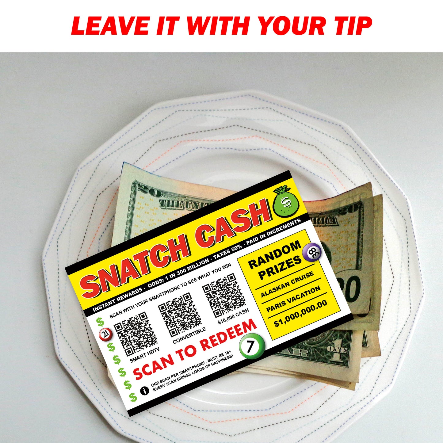 Embarrassing Snatch Cash Fake Prank Prize Cards / Postcards - Endless Laughter - Set of 12