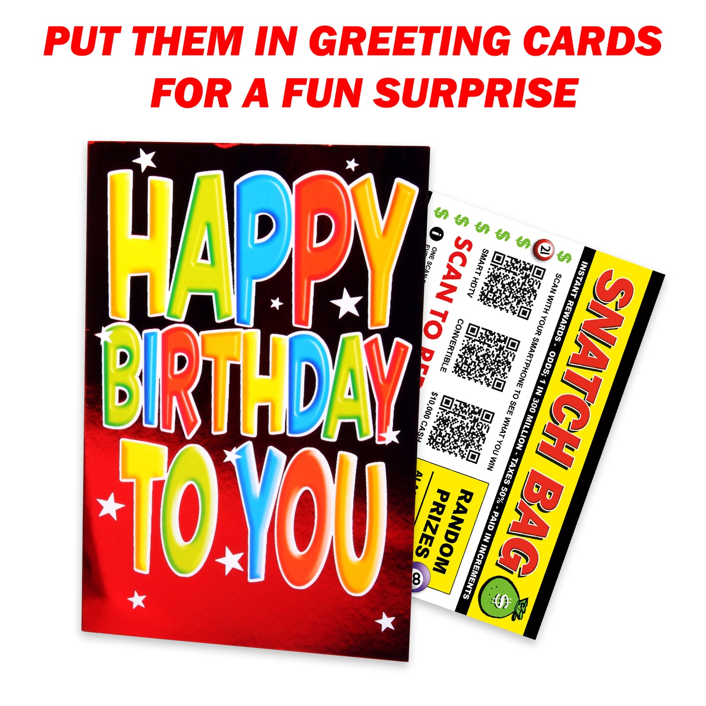 Embarrassing Snatch Bag Fake Prank Prize Cards / Postcards - Endless Laughter - Set of 12
