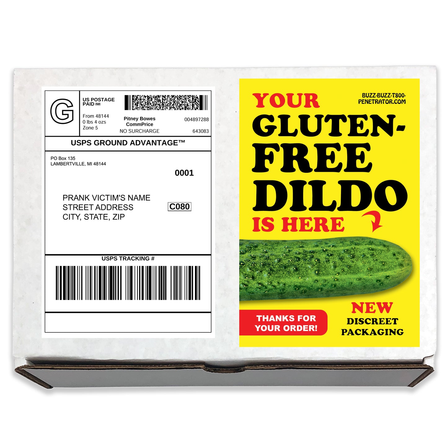 Gluten-Free Dildo Prank Mail