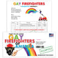 Gay Firefighters of America Envelope Letter Prank Mail Gag Gift