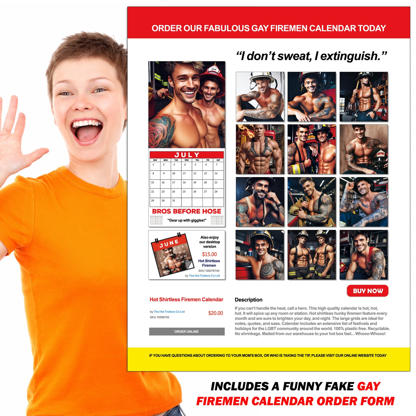 Gay Firemen Gag Membership Club Prank Mail Packet