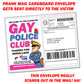 Gay Police Prank Membership Club Document Prank Mail Packet