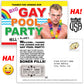 Big Gay Pool Party Prank Postcard