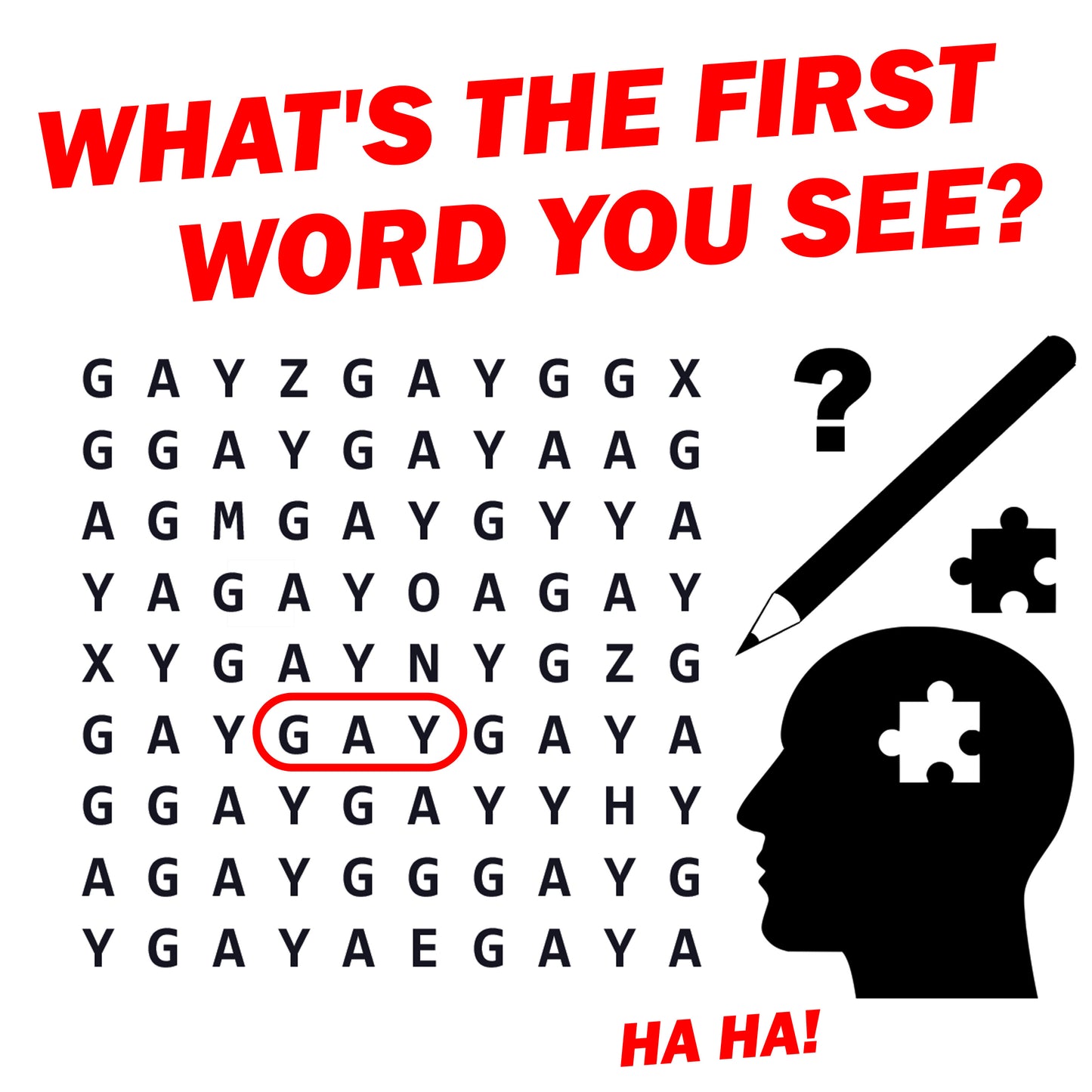 Gay Word Search Prank Mail