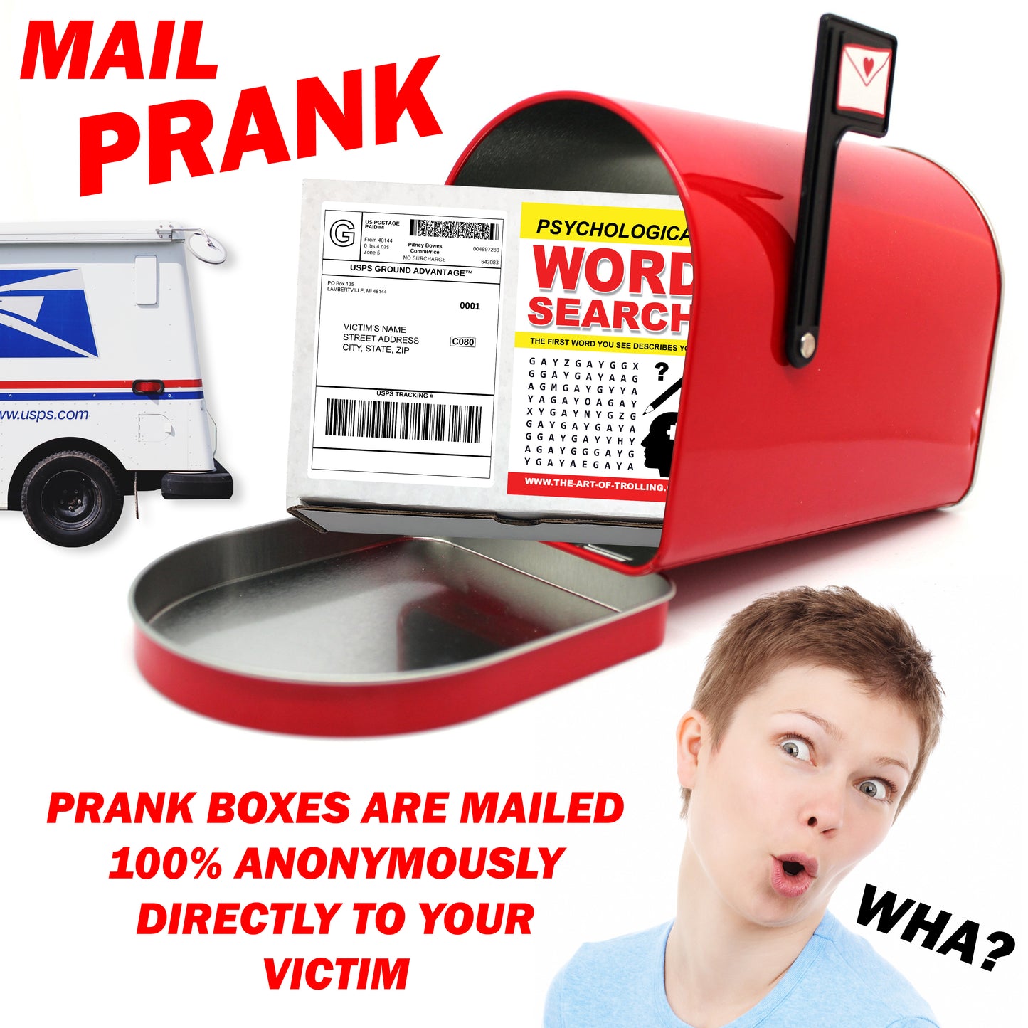 Gay Word Search Prank Mail
