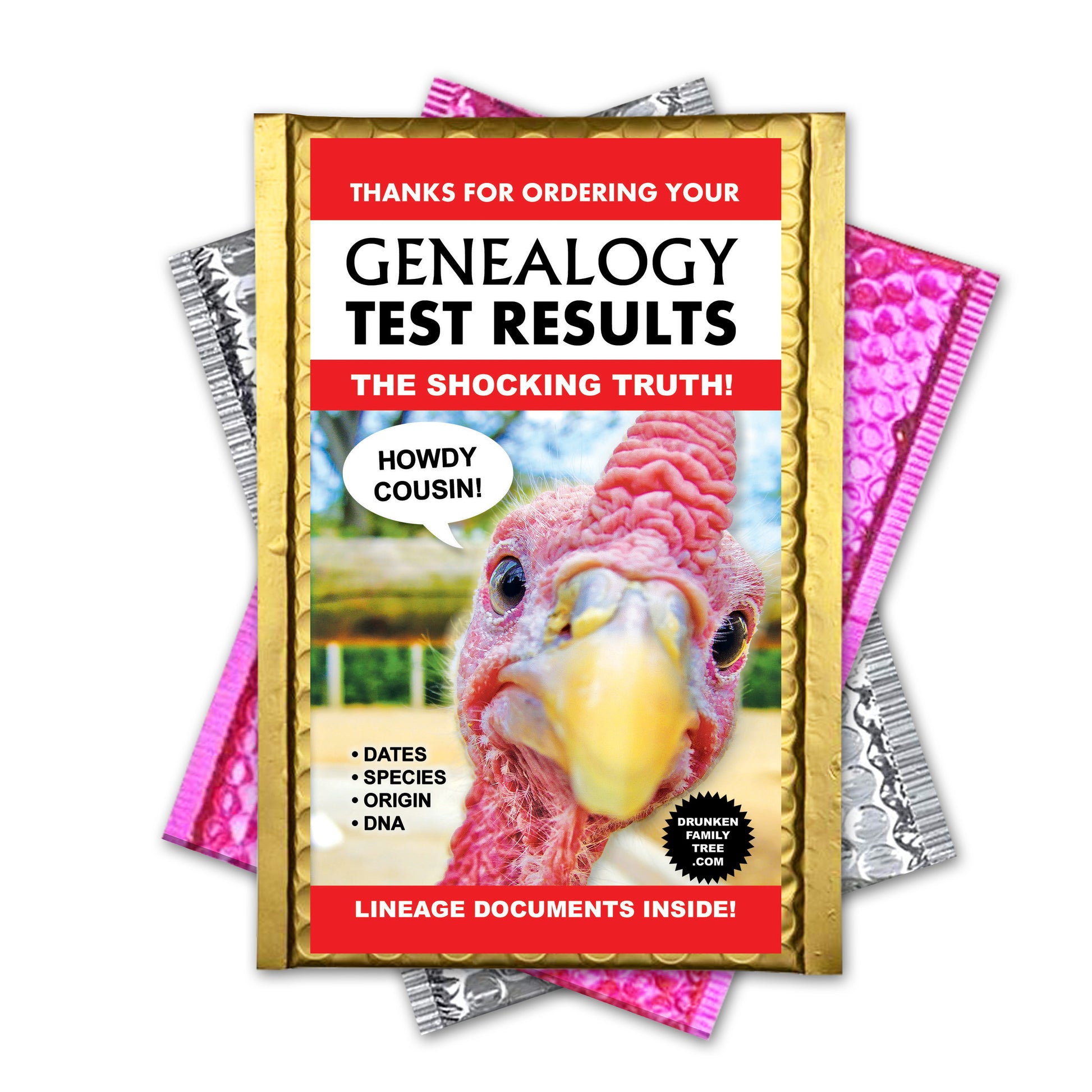 Genealogy Test Results Gag Gift Mail Prank