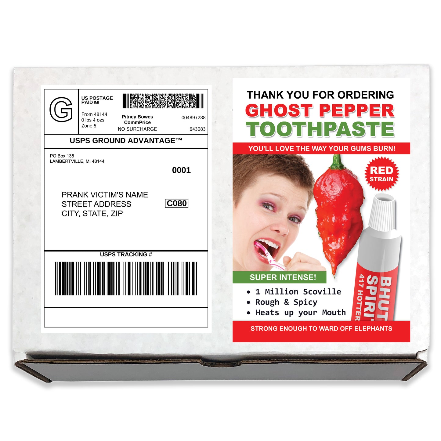 Ghost Pepper Toothpaste Prank Mail Box