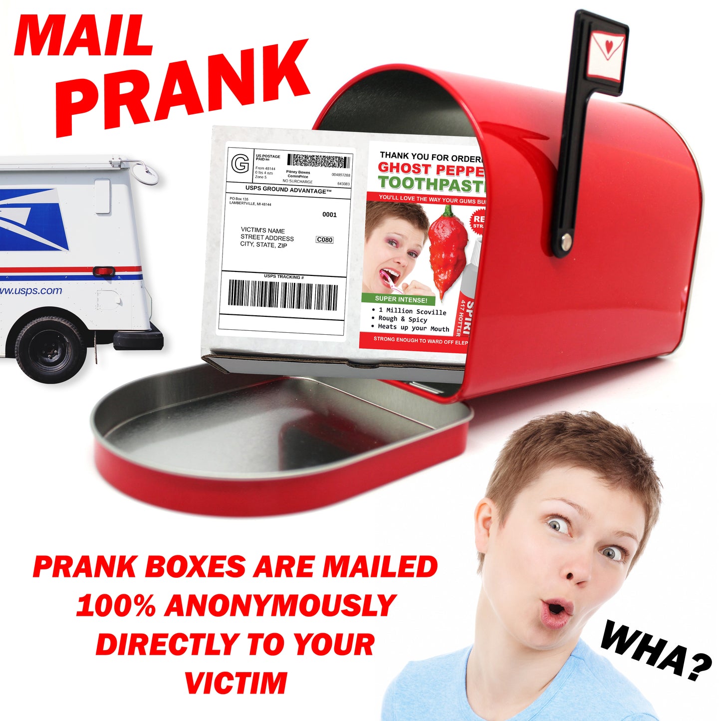 Ghost Pepper Toothpaste Prank Mail Box