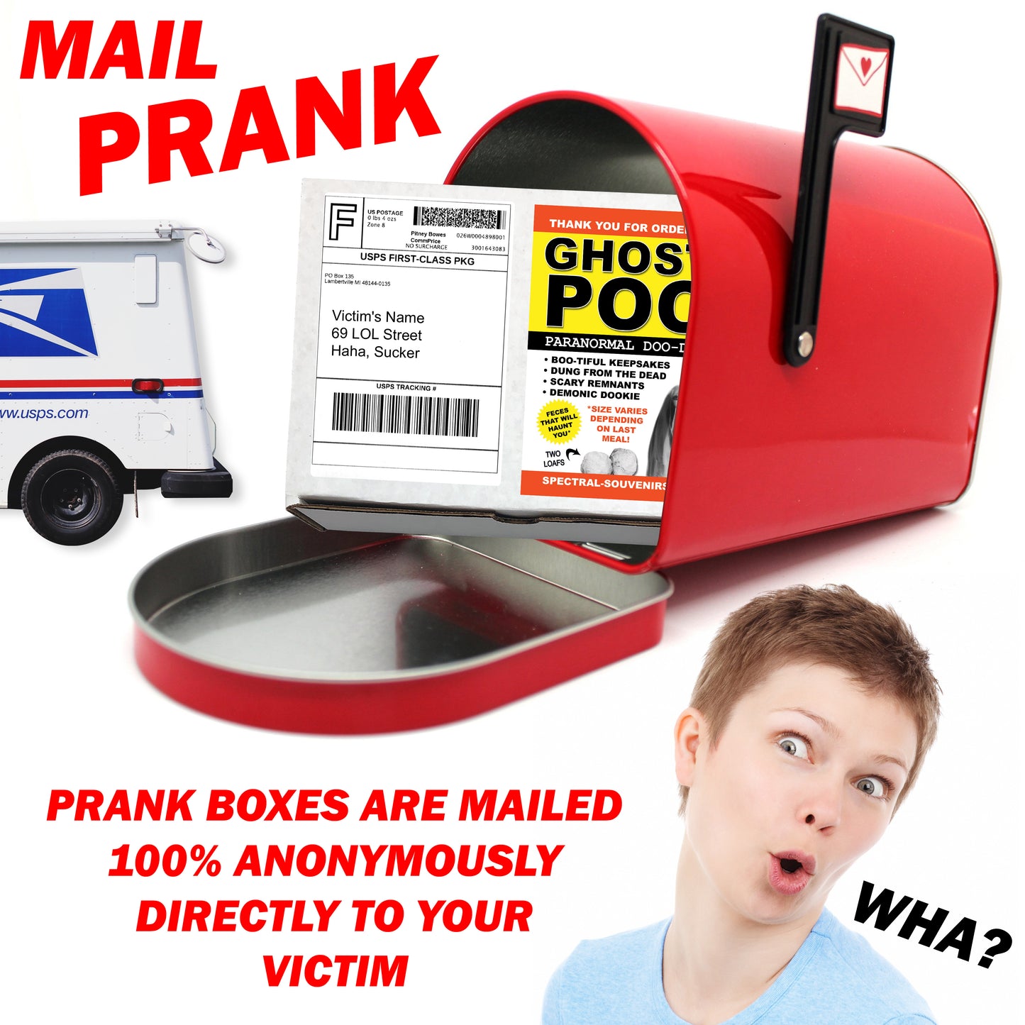Ghost Poo Postal Mail Prank