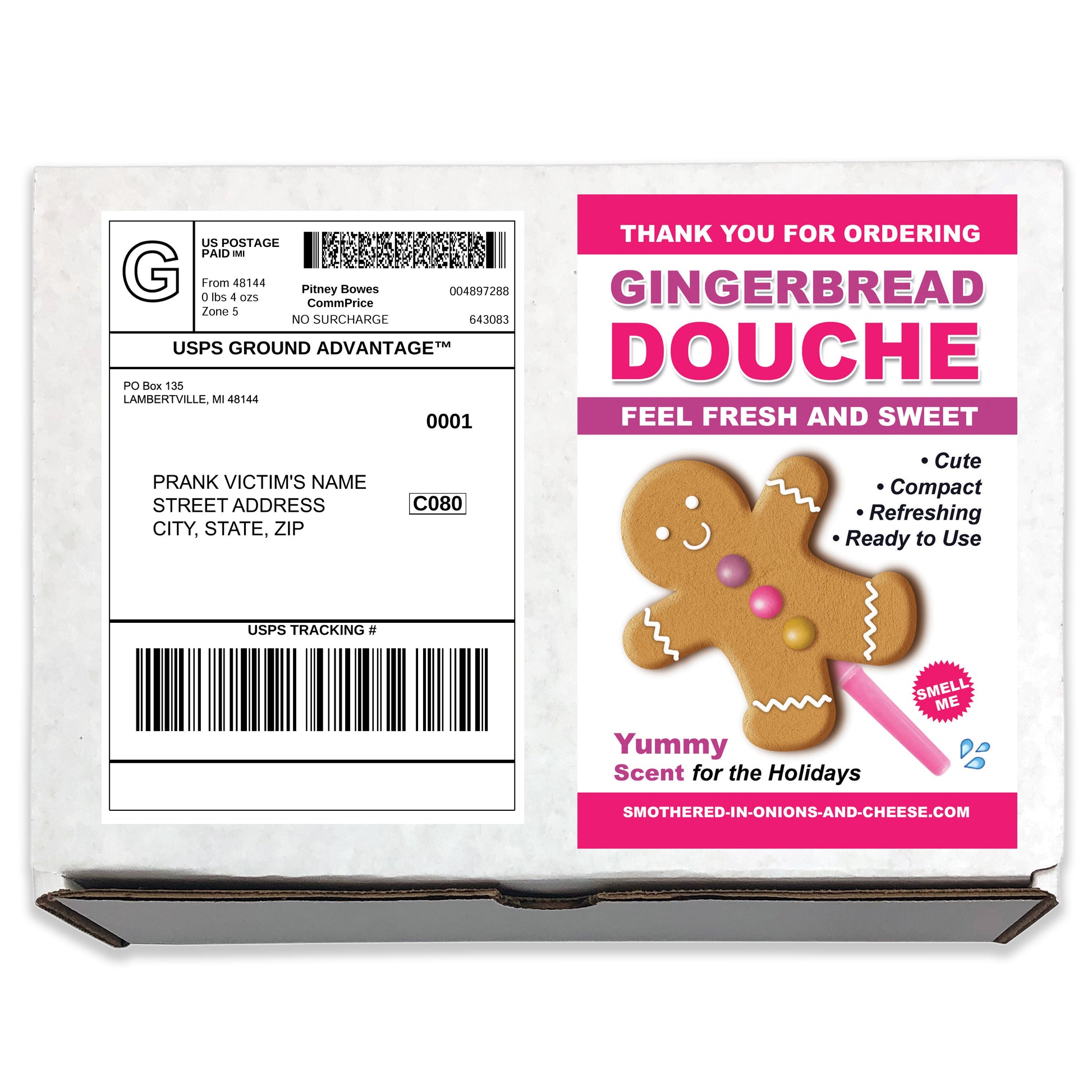 Gingerbread Douche Prank Mail Joke