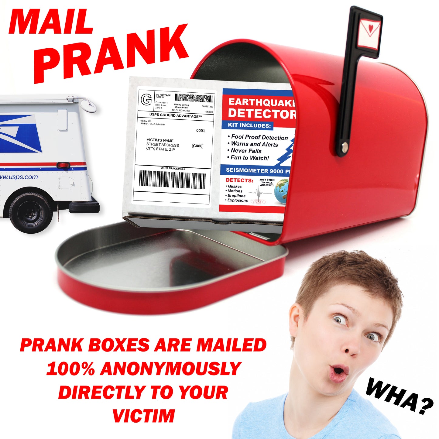 Earthquake Detector Kit Googly Eyes Prank Mail Gag