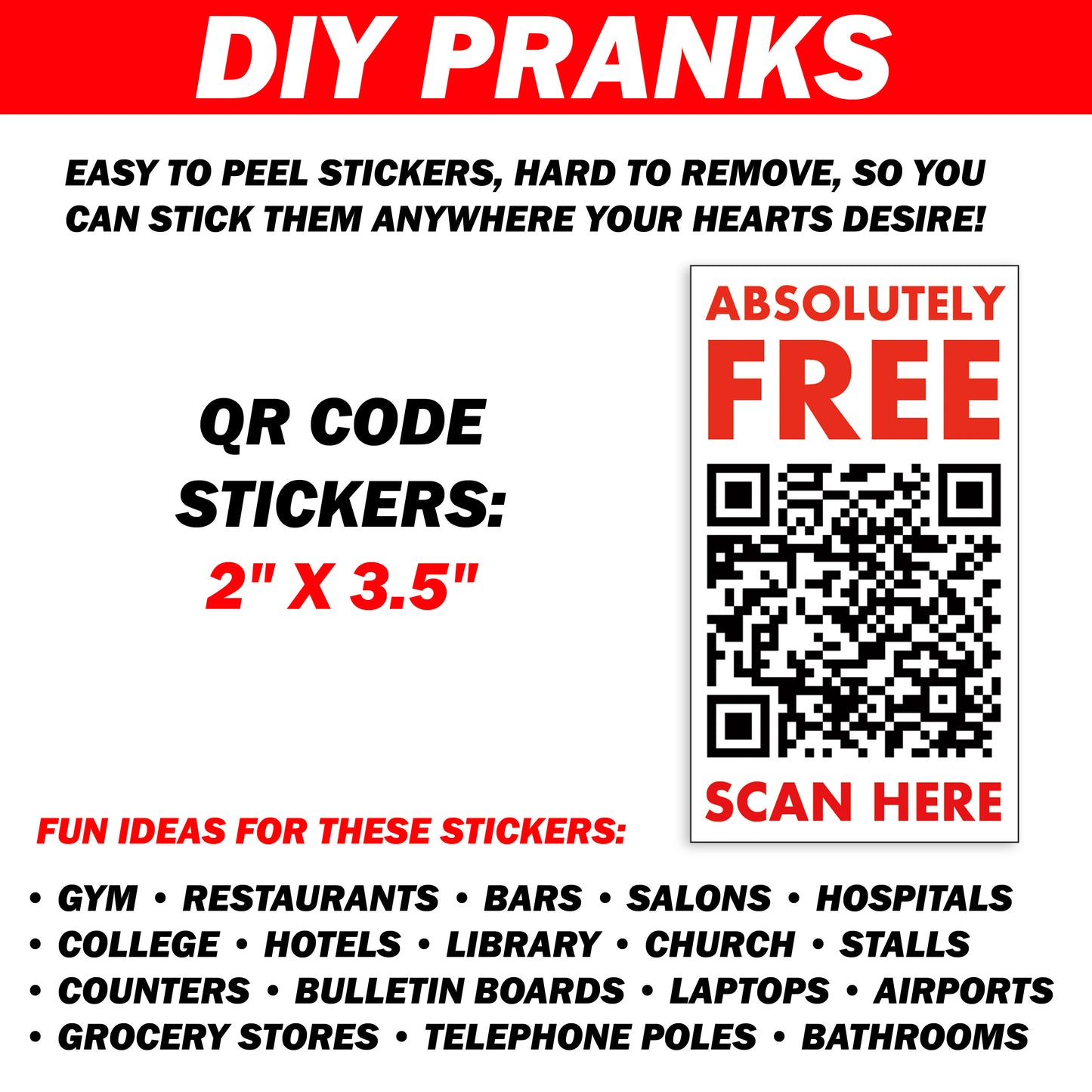 Absolutely Free Gotcha QR Code Prank Stickers!