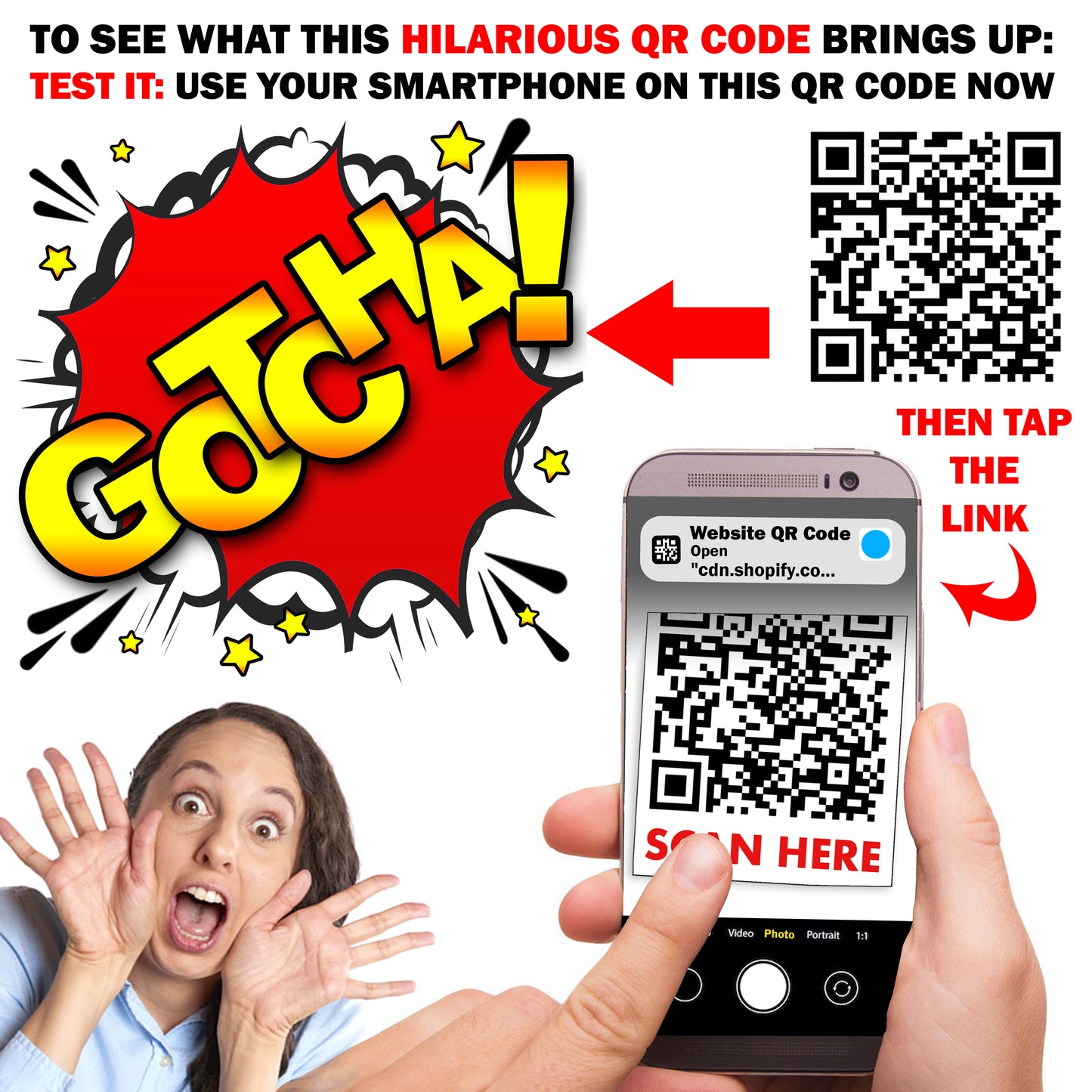 Absolutely Free Gotcha QR Code Prank Stickers!